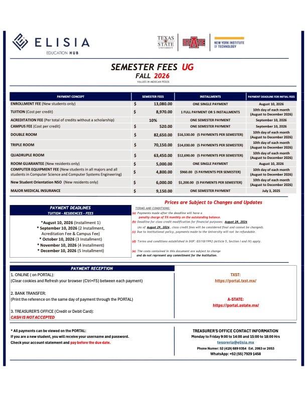 Fall 2026 Fee. English