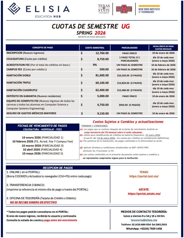 Spring 2026 Fee. Espanol